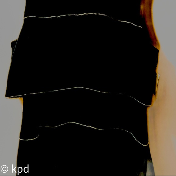 NWOT Maison Jules Pearl-Trimmed layered fit and flare dress - Picture 2 of 4